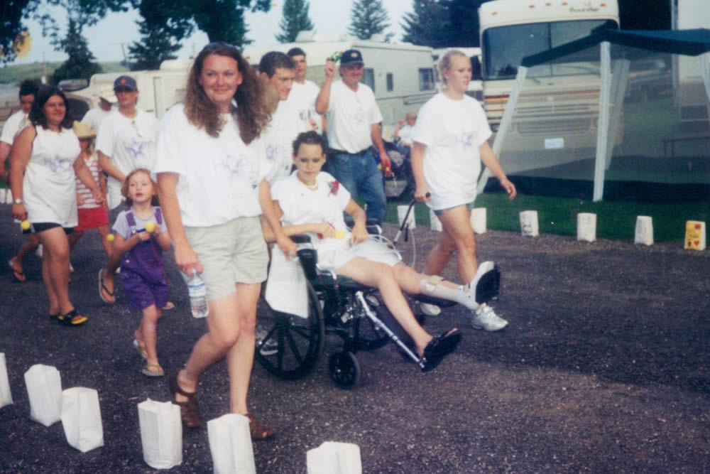 Jen with her Relay for Life Team