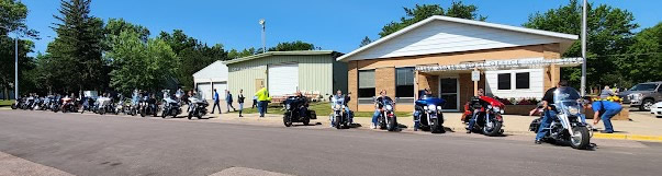 A long of motorcycles ready for the annual Forever Jen Memorial Motorcycle Run.