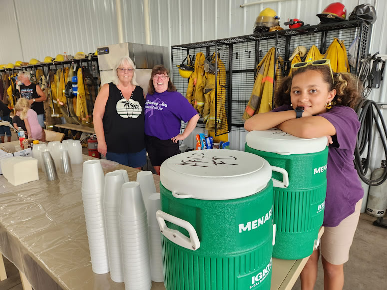 Volunteers prepping food at a Forever Jen Memorial fundraiser